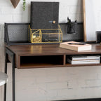 Industrial Writing Desk with Mesh Back - 42 Wide