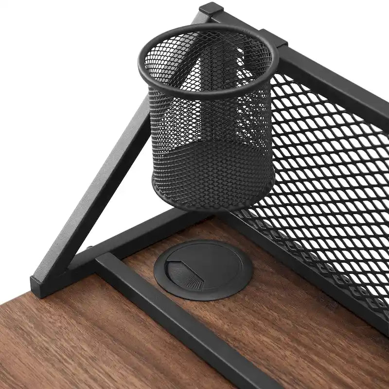 Industrial Writing Desk with Mesh Back - 42 Wide