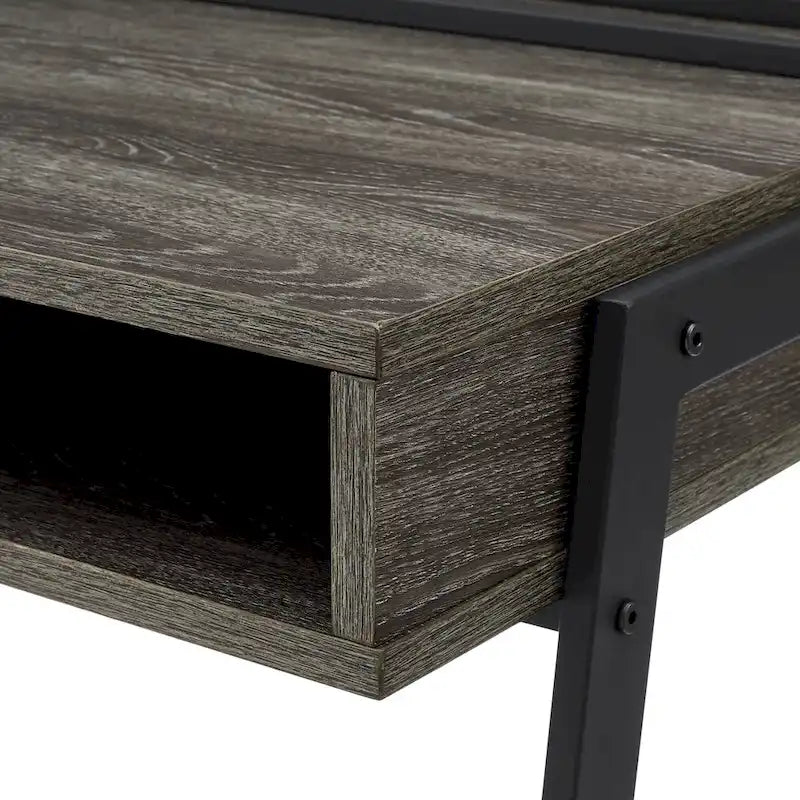 Industrial Writing Desk with Mesh Back - 42 Wide