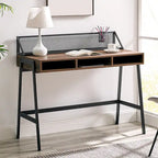 Industrial Writing Desk with Mesh Back - 42 Wide