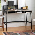 Industrial Writing Desk with Mesh Back - 42 Wide