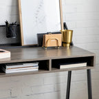 Industrial Writing Desk with Mesh Back - 42 Wide