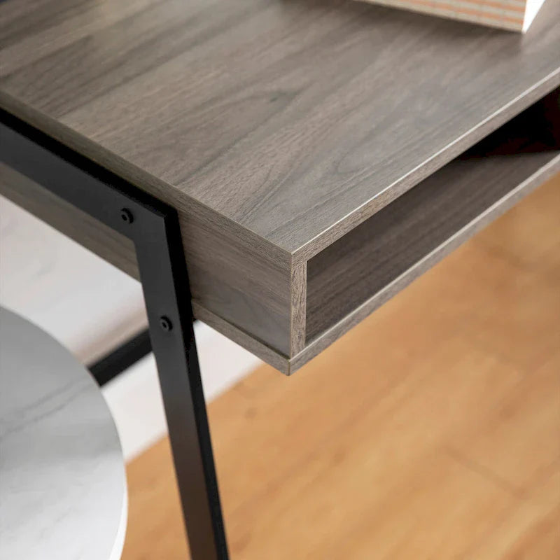 Industrial Writing Desk with Mesh Back - 42 Wide