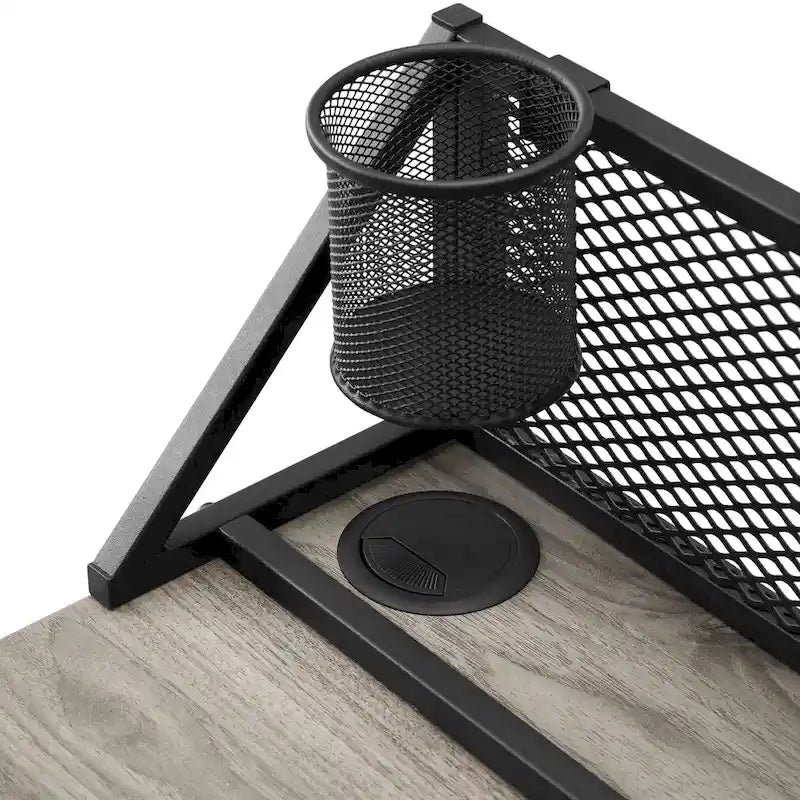 Industrial Writing Desk with Mesh Back - 42 Wide