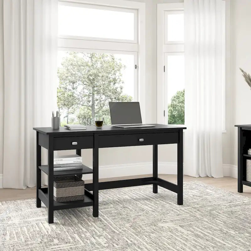 Broadview 54W Computer Desk with Shelves by Bush Furniture