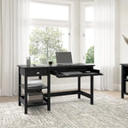 Espresso Oak / Modern Gray / Classic Black – 54" Single-User Computer Desk with Shelves & Drawers