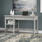 Espresso Oak / Modern Gray / Classic Black – 54" Single-User Computer Desk with Shelves & Drawers