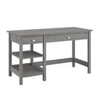 Espresso Oak / Modern Gray / Classic Black – 54" Single-User Computer Desk with Shelves & Drawers