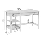 Espresso Oak / Modern Gray / Classic Black – 54" Single-User Computer Desk with Shelves & Drawers