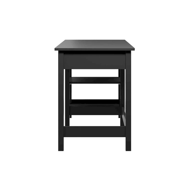 Espresso Oak / Modern Gray / Classic Black – 54" Single-User Computer Desk with Shelves & Drawers
