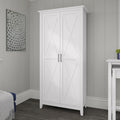 Farmhouse Style Tall Storage Cabinet with 2 Doors & 5 Shelves – Multiple Colors