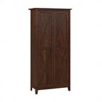 Farmhouse Style Tall Storage Cabinet with 2 Doors & 5 Shelves – Multiple Colors