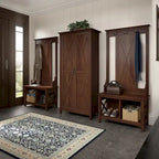 Farmhouse Style Tall Storage Cabinet with 2 Doors & 5 Shelves – Multiple Colors