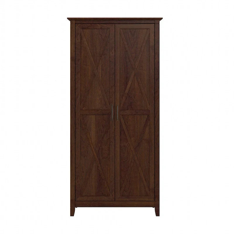 Farmhouse Tall Storage Cabinet with Doors - 5 Shelves