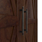 Farmhouse Style Tall Storage Cabinet with 2 Doors & 5 Shelves – Multiple Colors