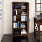 Farmhouse Style Tall Storage Cabinet with 2 Doors & 5 Shelves – Multiple Colors