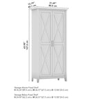 Farmhouse Style Tall Storage Cabinet with 2 Doors & 5 Shelves – Multiple Colors
