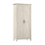 Farmhouse Style Tall Storage Cabinet with 2 Doors & 5 Shelves – Multiple Colors