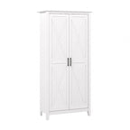 Farmhouse Style Tall Storage Cabinet with 2 Doors & 5 Shelves – Multiple Colors