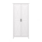 Farmhouse Style Tall Storage Cabinet with 2 Doors & 5 Shelves – Multiple Colors