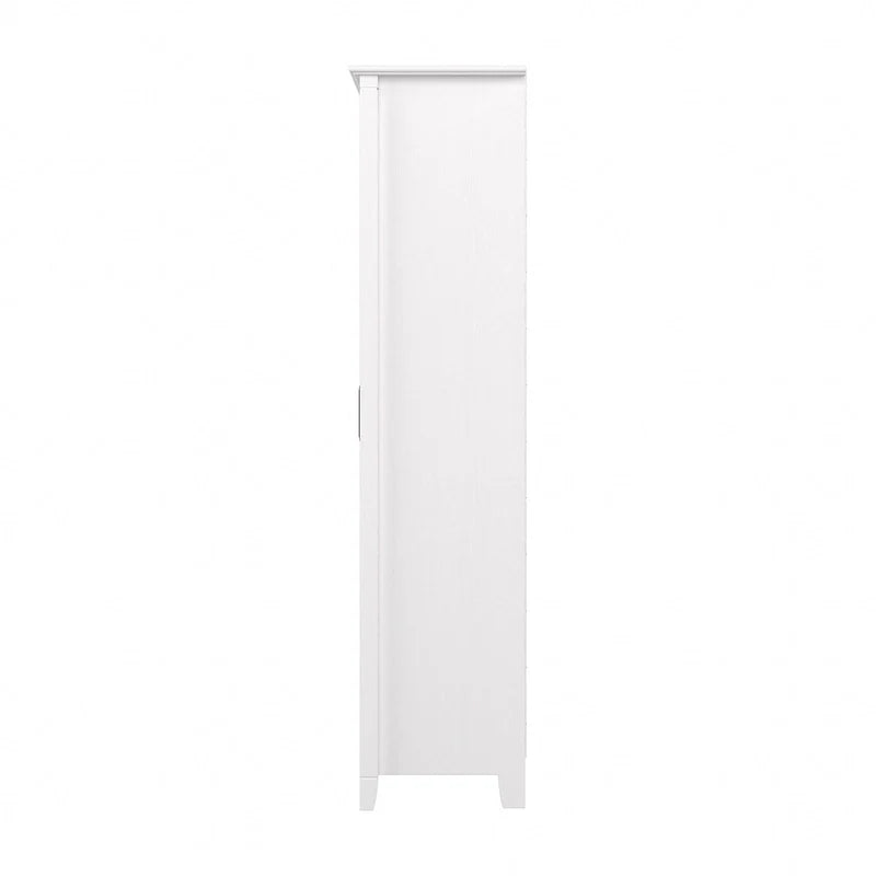 Farmhouse Style Tall Storage Cabinet with 2 Doors & 5 Shelves – Multiple Colors