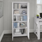 Farmhouse Style Tall Storage Cabinet with 2 Doors & 5 Shelves – Multiple Colors