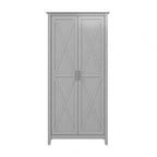 Farmhouse Style Tall Storage Cabinet with 2 Doors & 5 Shelves – Multiple Colors