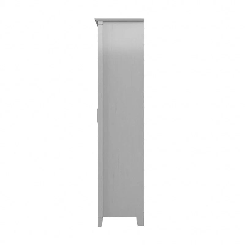 Farmhouse Style Tall Storage Cabinet with 2 Doors & 5 Shelves – Multiple Colors