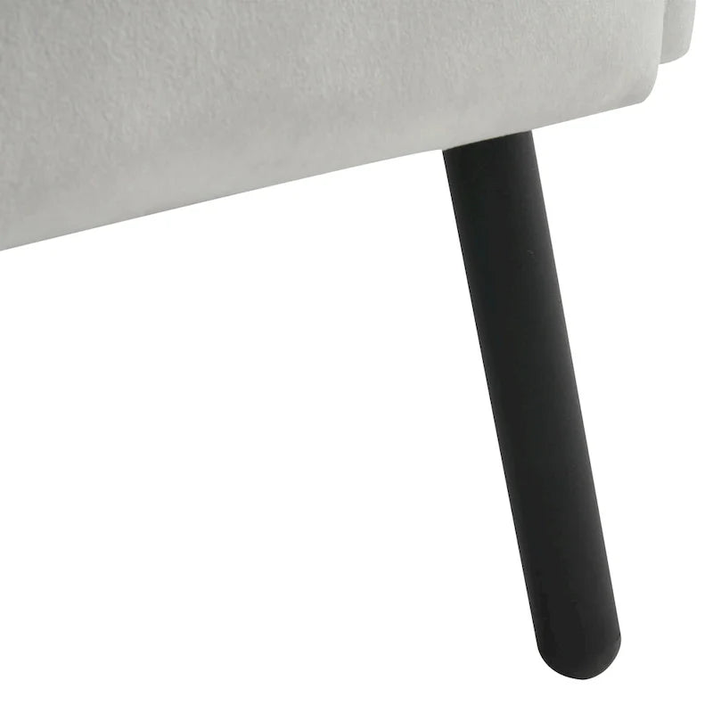 Velvet Wing Back Accent Chair - Single Seat with Pillow