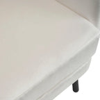 Velvet Wing Back Accent Chair - Single Seat with Pillow