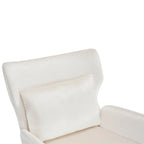 Velvet Wing Back Accent Chair - Single Seat with Pillow