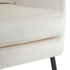 Velvet Wing Back Accent Chair - Single Seat with Pillow