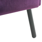 Velvet Wing Back Accent Chair - Single Seat with Pillow