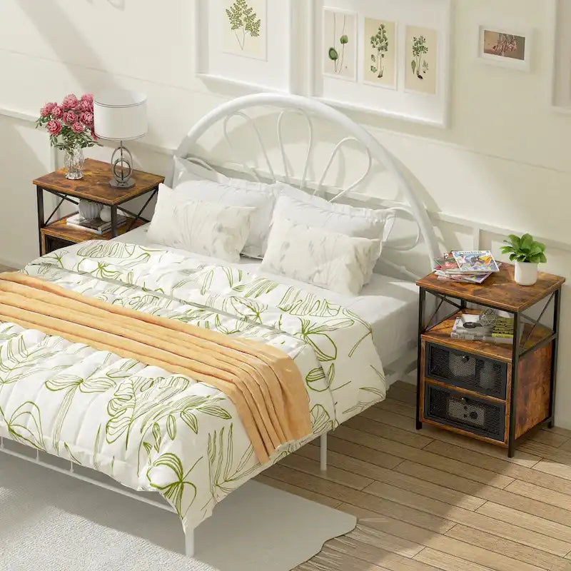 Black / Brown Lift-Top Coffee Table Set for 2–4, with Hidden Storage & 2 Nightstands