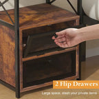 Black / Brown Lift-Top Coffee Table Set for 2–4, with Hidden Storage & 2 Nightstands