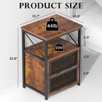 Black / Brown Lift-Top Coffee Table Set for 2–4, with Hidden Storage & 2 Nightstands