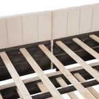 Upholstered Daybed with Pop-Up Trundle - Full Size - Striped Design