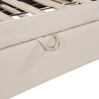 Upholstered Daybed with Pop-Up Trundle - Full Size - Striped Design