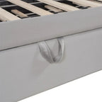 Upholstered Daybed with Pop-Up Trundle - Full Size - Striped Design