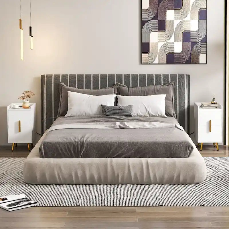 Nightstand with Charging Station - 2 Drawers