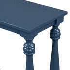 Natural Wood 63 Console Table with Vase-Leg Design