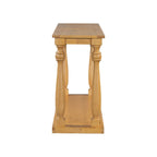 Natural Wood 63 Console Table with Vase-Leg Design