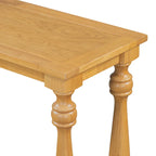 Natural Wood 63 Console Table with Vase-Leg Design