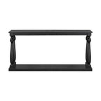 Natural Wood 63 Console Table with Vase-Leg Design