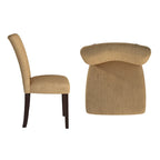 Chenille & Microfiber Upholstered Parsons Dining Chair, High Back, Set of 2