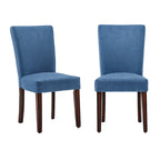 Chenille & Microfiber Upholstered Parsons Dining Chair, High Back, Set of 2