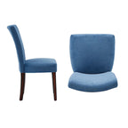 Chenille & Microfiber Upholstered Parsons Dining Chair, High Back, Set of 2