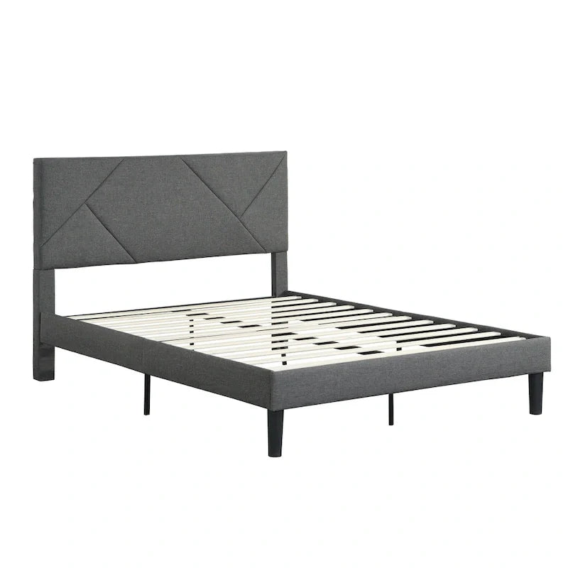 Upholstered Platform Bed Frame - Full Size - Modern Style
