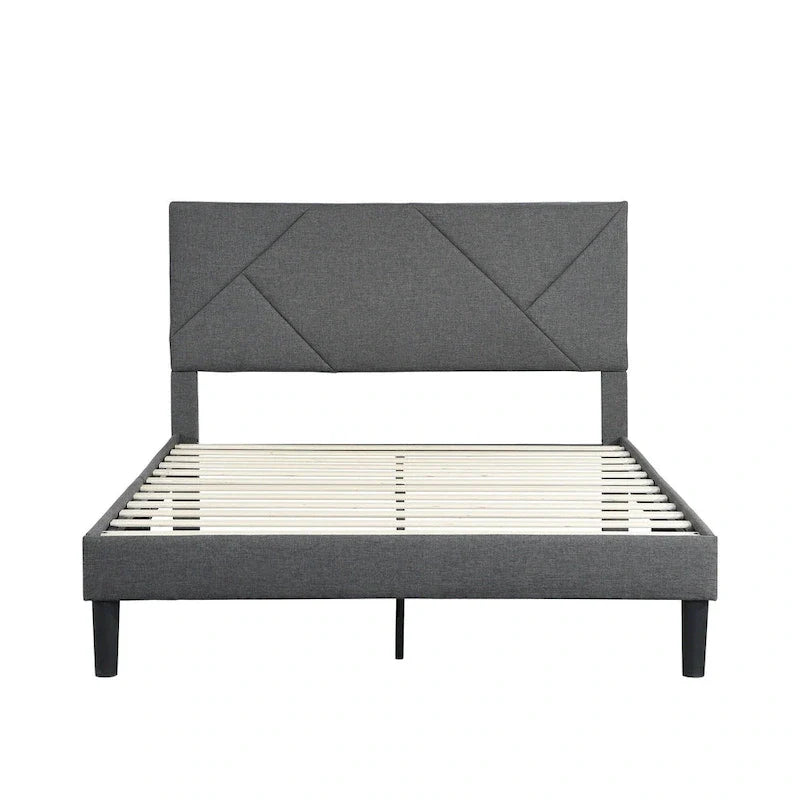 Upholstered Platform Bed Frame - Full Size - Modern Style