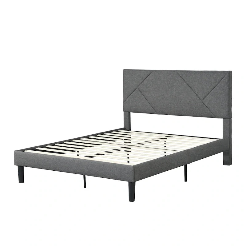 Upholstered Platform Bed Frame - Full Size - Modern Style